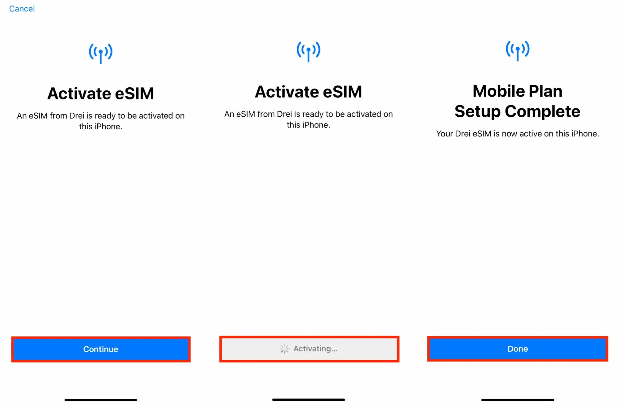 iPhone Activate eSIM and Mobile Plan Setup